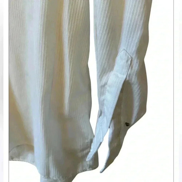 CHRISTIAN DIOR Longsleeve Button Down White Verticle Striped Shirt * VINTAGE - Picture 3 of 14